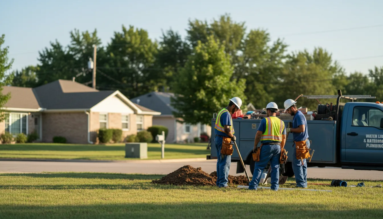Residential water line and bathroom plumbing service in Kelso, MO